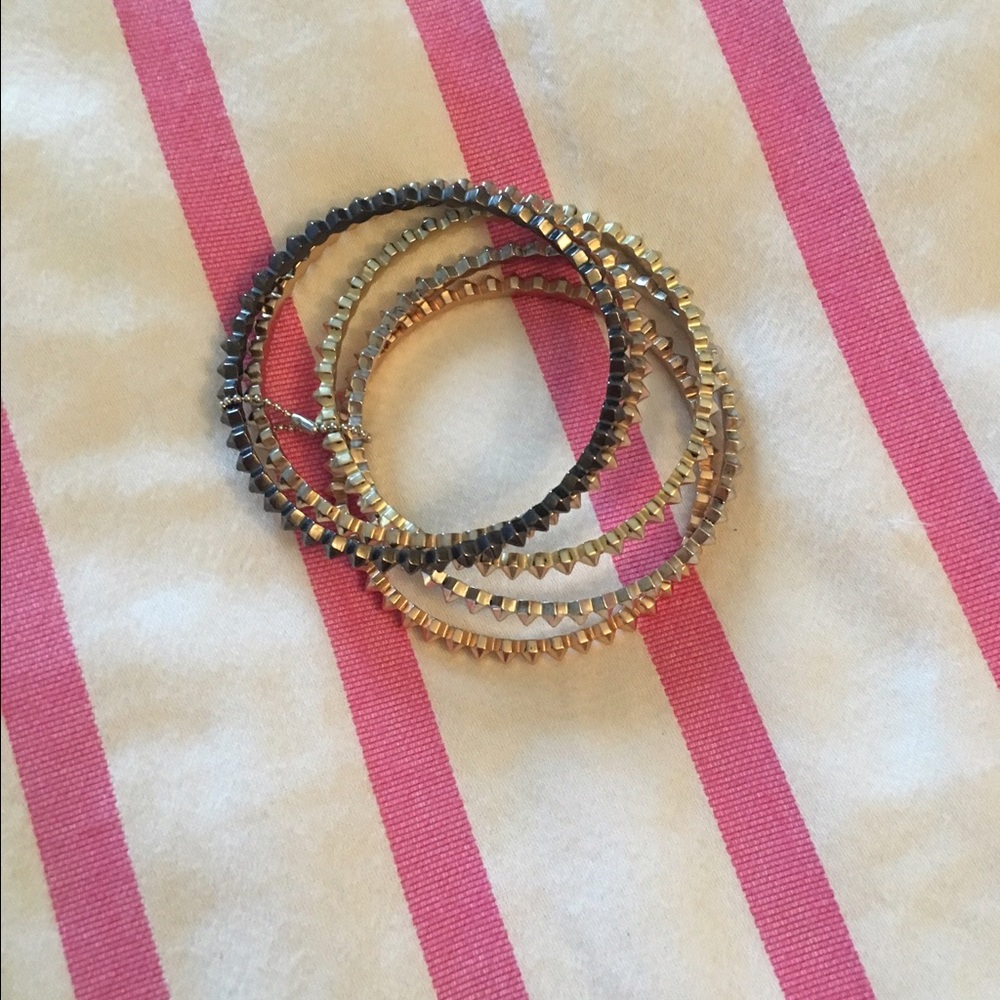 Kendra Scott Metallic Stackable Beaded Bracelets in Gold, Silver, Gunmetal